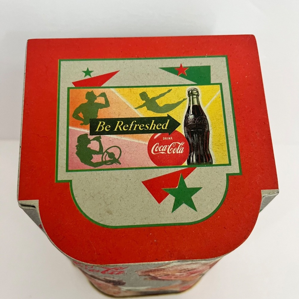 Vintage 1998 Coca-Cola Collectible Hinged Tin "Be Refreshed" Rare Bottle - Picture 2 of 8